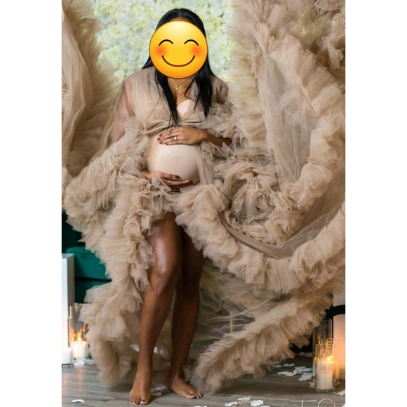 Tulle Maternity Robe with train - Picture 2 of 7